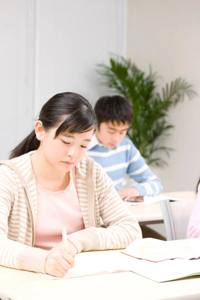 Asiatische Studenten Lernen Klassenzimmer — Stockfoto