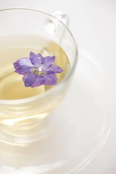 Κούπα Τσάι Λουλούδι Από Κοντά — Φωτογραφία Αρχείου