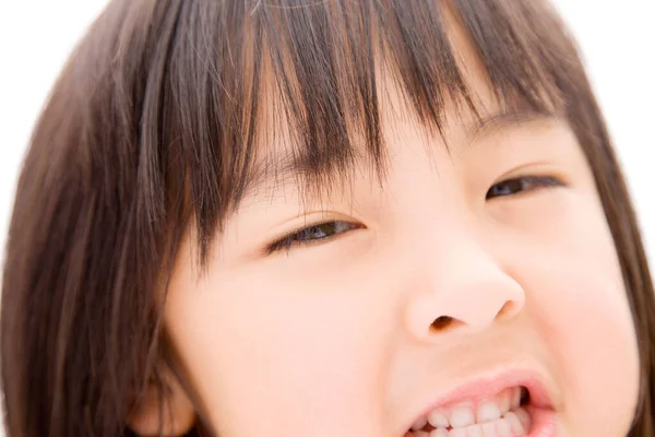 Aranyos Kis Ázsiai Lány Portréja — Stock Fotó
