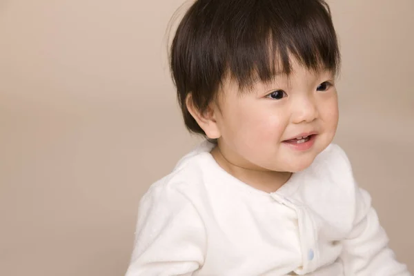 可爱的亚洲男婴的肖像 — 图库照片