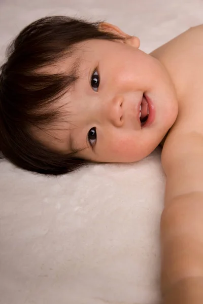 Πορτρέτο Του Χαριτωμένο Ασιατικό Μωρό Αγόρι — Φωτογραφία Αρχείου