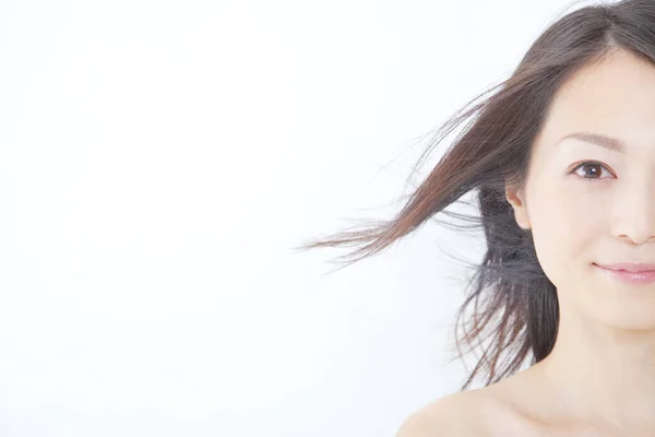 Primer Plano Retrato Joven Hermosa Mujer Asiática —  Fotos de Stock