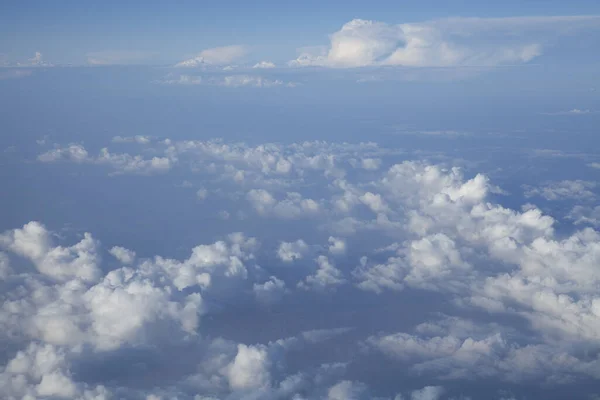 Gyönyörű Légi Kilátás Fehér Felhők Égen — Stock Fotó
