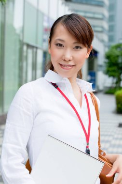 güzel asya kadın ofis çalışanı