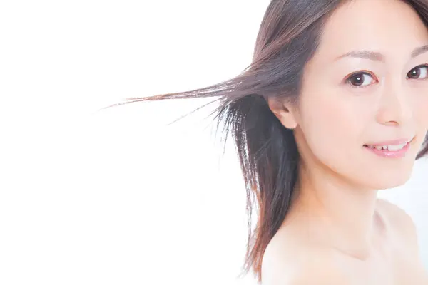 Nahaufnahme Porträt Der Jungen Schönen Asiatischen Frau — Stockfoto