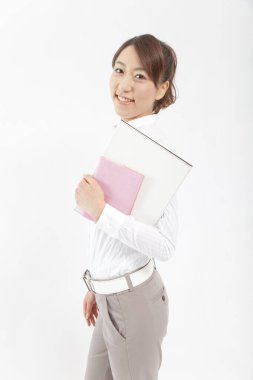 güzel asya kadın ofis çalışanı