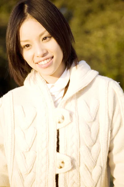 Jong Mooi Aziatisch Vrouw Close Portret — Stockfoto