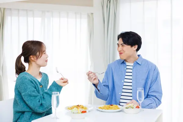 Couple Having Romantic Breakfast — Stock Photo, Image