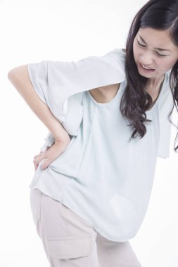 Acıdan muzdarip bir kadının arka planı.