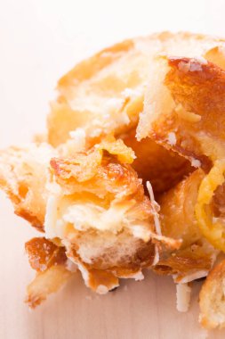 Arka plan için lezzetli tatlı hamur işi yakın plan çekimi