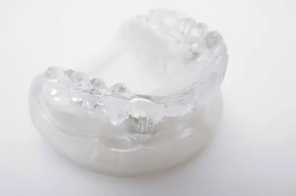 Zahnarzt Gel Abdruck Des Menschlichen Kiefers Isoliert Auf Weißem Hintergrund — Stockfoto