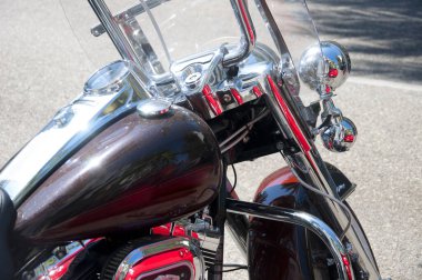 Klasik Harley Davidson Softail motorsikletinin ayrıntıları