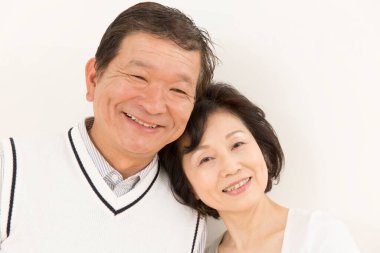 Japon bir çiftin portresi.