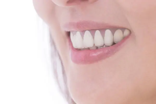 Close Bela Mulher Asiática Dentes — Fotografia de Stock
