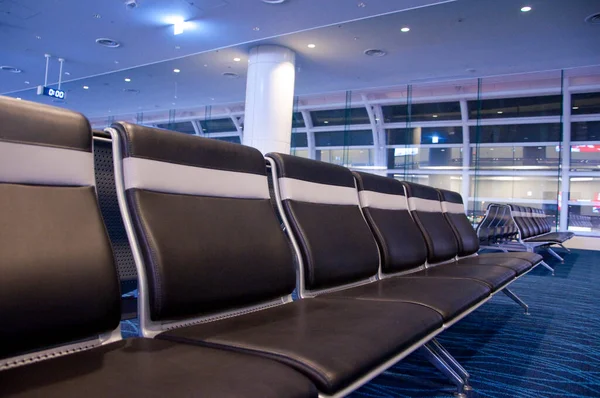 Lounge Moderno Vazio Interior Aeroporto — Fotografia de Stock