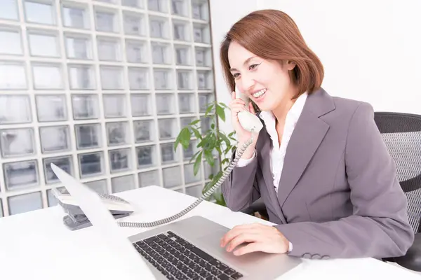 Close Beautiful Asian Woman Office Worker Stock Image