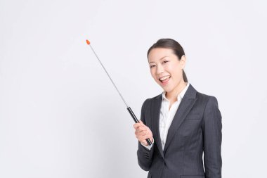 Çubuk tutan iş kadını