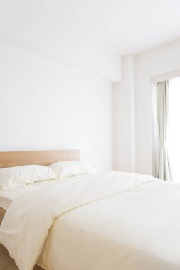 Beyaz yatak odası iç tasarımı