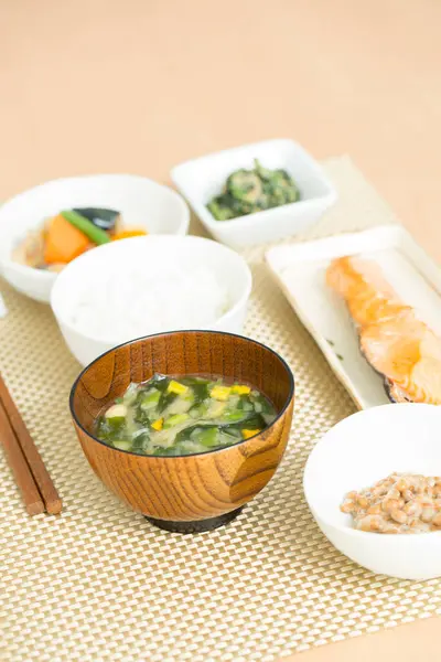 Deliciosa Comida Japonesa Mesa Cocina — Foto de Stock