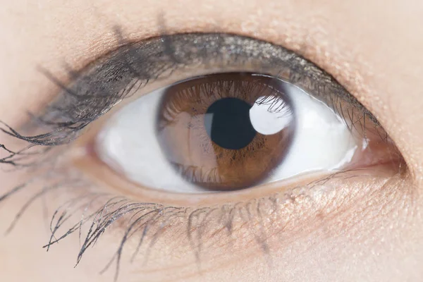 Kahverengi Kadının Gözünü Kapat — Stok fotoğraf