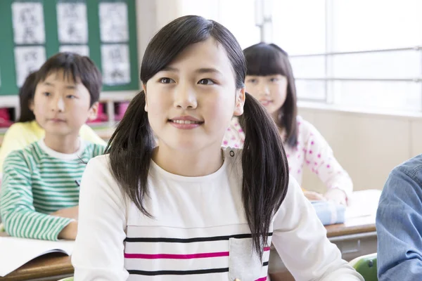 Portret Van Aziatische Kinderen Het Klaslokaal — Stockfoto