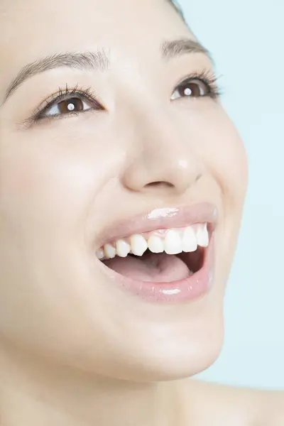 Beautiful Asian Woman Smile Beauty Skincare Concept — Stock Photo, Image