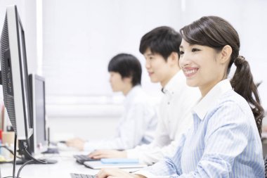 Ofiste çalışan iş ekibi.