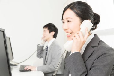 Müşteri hizmetleri operatörleri iş başında 