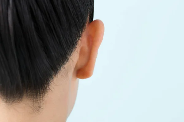 Asian Woman Ear Background Close — Stock Photo, Image