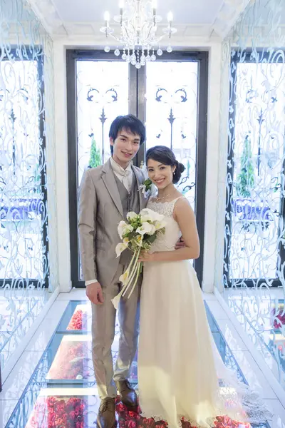 beautiful couple asian bride and groom