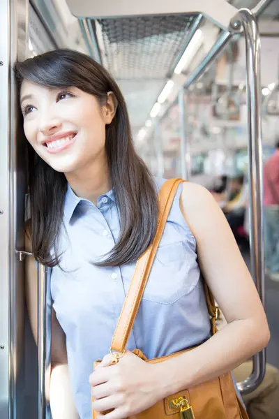 Beautiful Asian Woman Underground — Stock Photo, Image