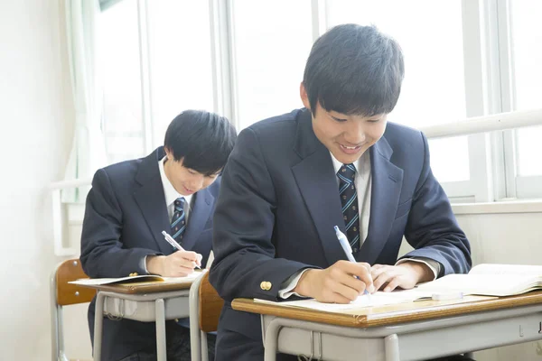 Portret Van Japanse Studenten Die Klas Studeren — Stockfoto