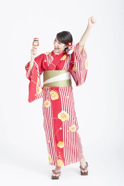 stock image portrait of a beautiful Asian woman with Kendama