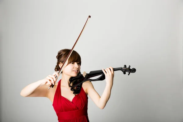 Jovem Asiático Mulher Jogar Violino — Fotografia de Stock