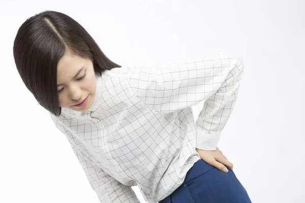 亚洲女人背痛 — 图库照片