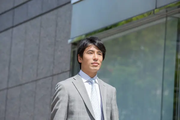 Joven Japonés Hombre Negocios Calle — Foto de Stock