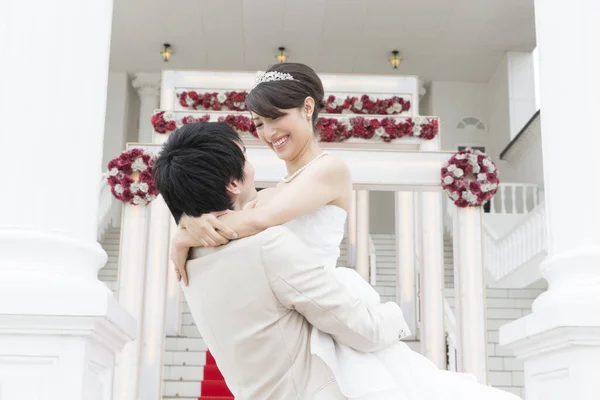 Asian Bride Groom Close — Stock Photo, Image