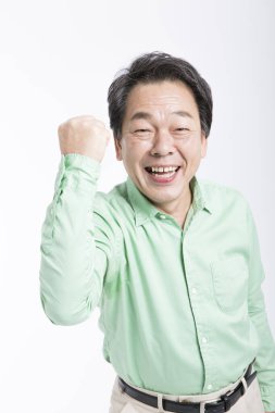 üst düzey Asyalı işadamı başarıyı kutluyor 