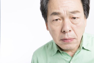 Üzgün Japon 'un stüdyo portresi.