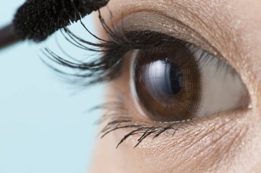 Japanese woman eye, closeup view 