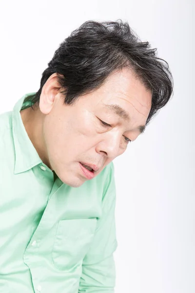 Asian Man Who Bored Tired — Stock Photo, Image