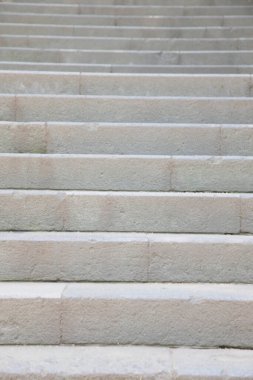 Tapınağın girişinde taş basamaklar