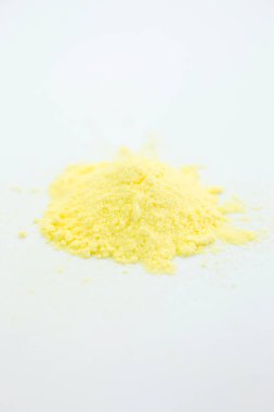 yellow salt isolated on white background