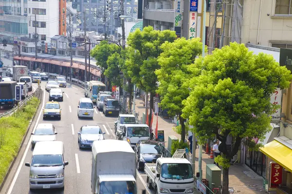 Asya Şehrindeki Trafik Manzarası — Stok fotoğraf