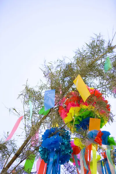 Japonya Daki Güzel Tanabata Festivali Dekorasyonları — Stok fotoğraf