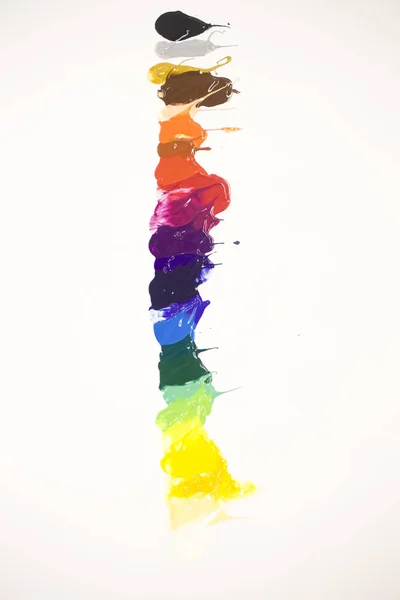 Pinceladas Tinta Óleo Coloridas Abstratas Tela — Fotografia de Stock