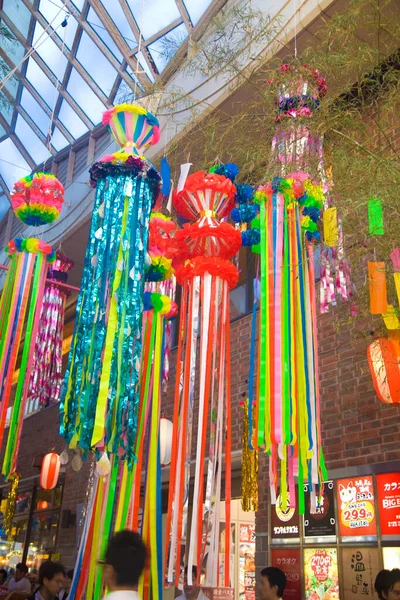 축제를위한 거리에 Tanabata 장식품 — 스톡 사진