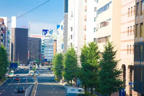 Edificios Coches Modernos Ciudad Tokio Japón — Foto de Stock