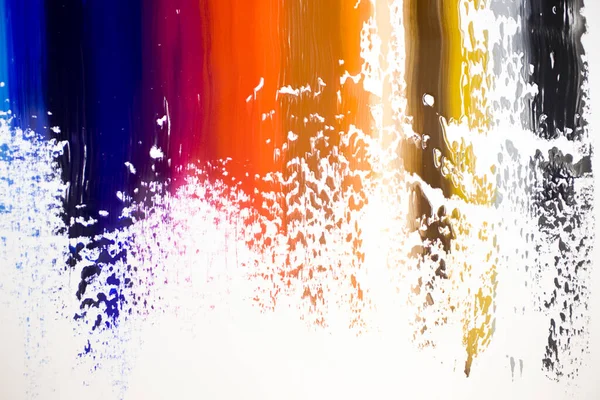 Pinceladas Tinta Óleo Coloridas Abstratas Tela — Fotografia de Stock