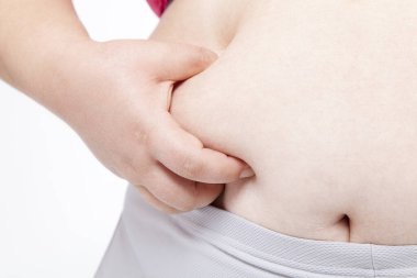 Kadın koca göbeğe dokunuyor 